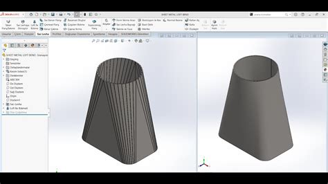 Solidworks Sheet Metal Lofted Bend Solidworks Sac Levha Loft Ile