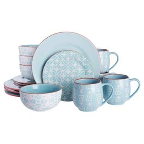 Baum Malaga 16 Piece Dinnerware Set In Blue 16 Piece Kroger