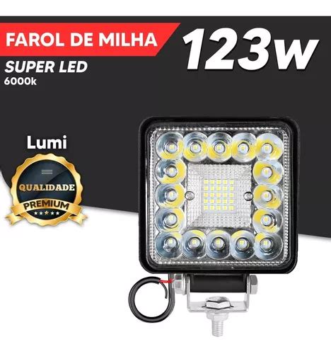 Kit Farol De Milha Super Led W V V Auxilar Off Road