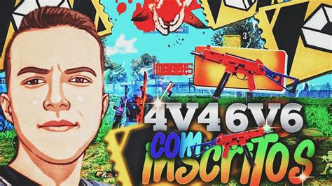 🔥free Fire Ao Vivo🔥6x6 4x4 X Treino Com Inscritos🔥sala Personalizada