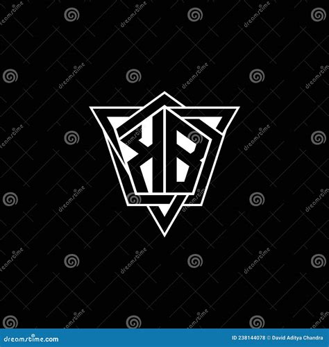 KB Logo Monogram Geometric Modern Design Stock Vector Illustration Of