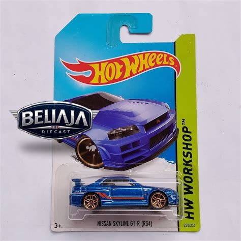Jual Hot Wheels Nissan Skyline Gt R R Blue Hw Workshop Shopee Indonesia