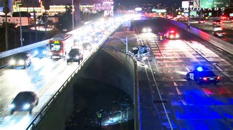 Northbound 110 Freeway Near Dtla Shut Down After Crash 1 Killed Abc7