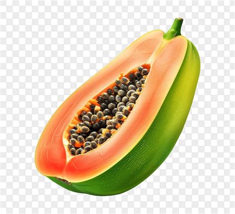 Papaya Fruit Isolated Premium AI Generated PSD