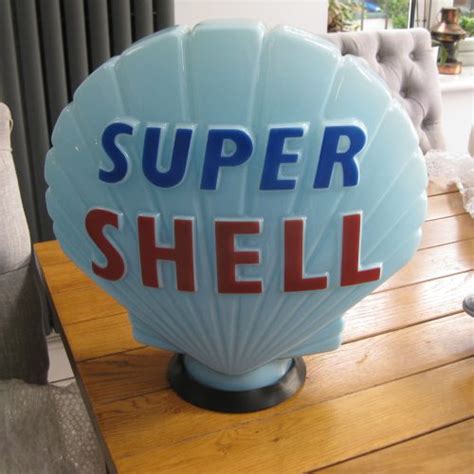 Super Shell Blue Petrol Globe By Hailware Dated Ebe Auto