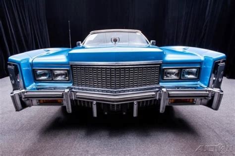 1976 Cadillac Eldorado Convertible 83104 Miles Crystal Blue Firemist