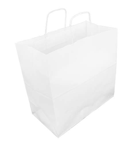 Bolsa Papel Kraft Blanca Con Asas G M X Cm Uds