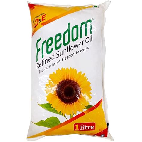 Freedom Cooking Oil Refined Sunflower Oil L Pouch Amazon In