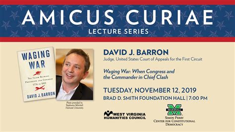 Federal Judge David J. Barron to speak Nov. 12 - Marshall University News