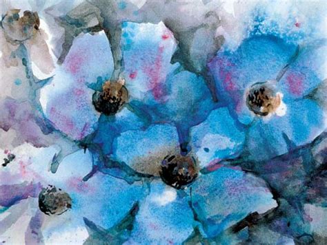 Blue Poppies ( Giclee Print – 12 x 16 w/c paper) – ApplebyArt.com