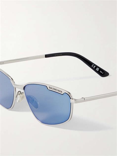 Shop Balenciaga Eyewear Cat Eye Silver Tone Sunglasses Explore The