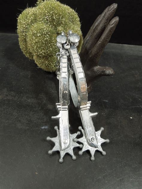 Metal Spurs Silver Tone Toy Vintage Childrens Room Etsy