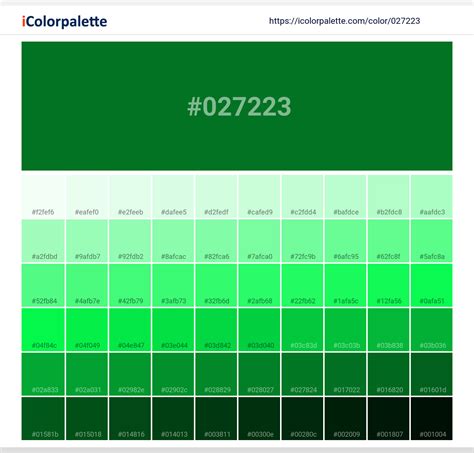 Pantone 2259 C Color | Hex color Code #027223 information | Hsl | Rgb ...