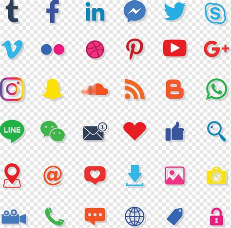 Conjunto De Iconos De Redes Sociales Png PNGWing