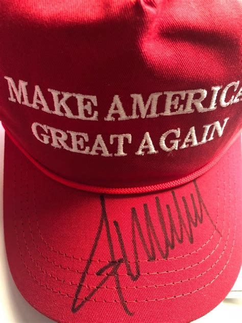 Donald Trump Signed Make America Great Again Hat Autograph Th