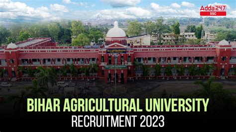 Bihar Agricultural University Recruitment For Posts