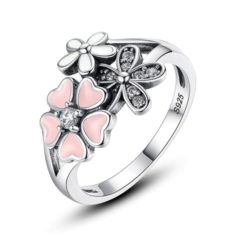 Buy Sterling Silver Rings For Women Cherry Blossom Ring For Girls Teen