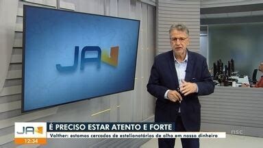 Jornal do Almoço SC Blumenau Valther Ostermann comenta a