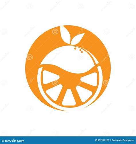 Orange Logo Design Vector Icon Illustration Design Stock Vector