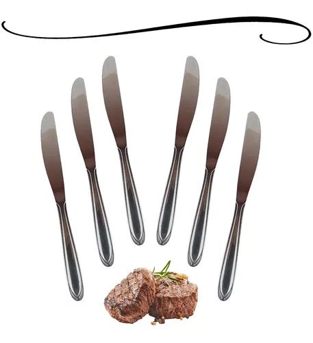 Kit Facas De Mesa Jantar Almo O Cozinha Em A O Inox Forte Frete Gr Tis