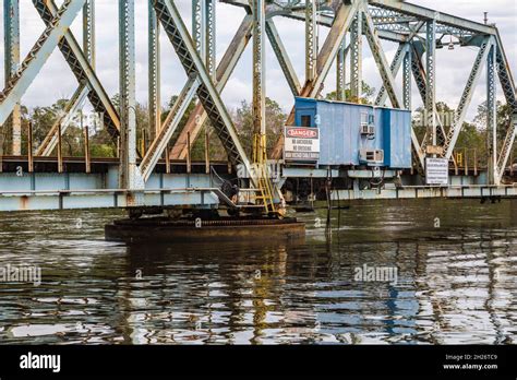 Old Csx Railroad Through Truss Swing Bridge Over The Blackwater River