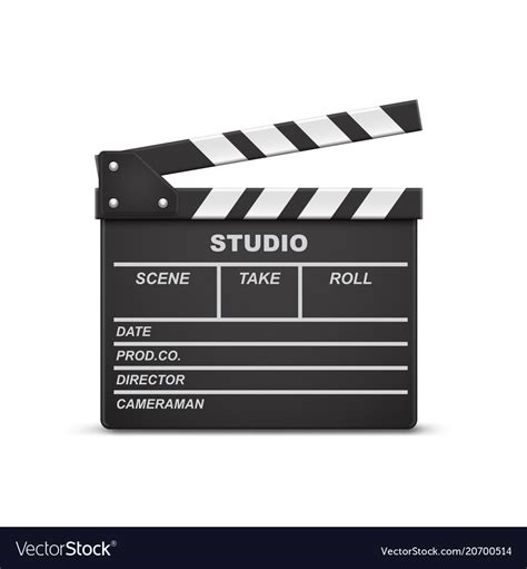 Open Movie Clapperboard Royalty Free Vector Image