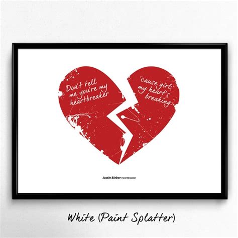 Justin Bieber Heartbreaker Modern Lyric Love by TeeziePrints