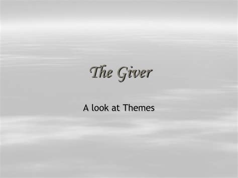 Theme In The Giver