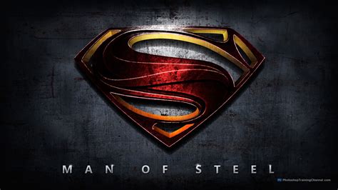 Man of Steel Logo Movie Poster Photoshop Tutorial -DesignBump