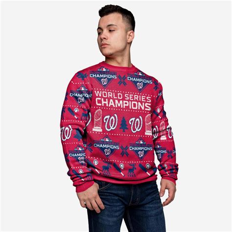 Washington Nationals 2019 World Series Champions Red Sweater FOCO