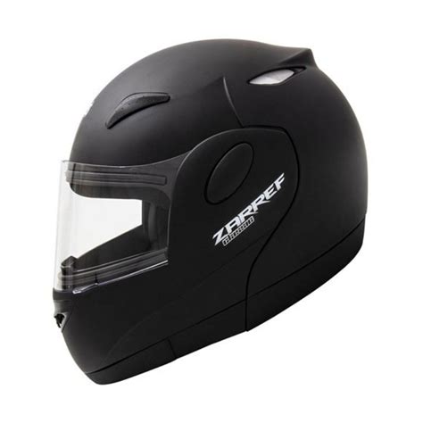 Capacete Escamoteável Zarref Classic Preto Fosco Taurus Alberto Motos