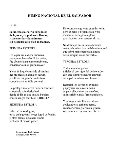 Himno Salvadoreno