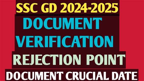 Ssc Gd Documents Rejection Points Sscgddocuments