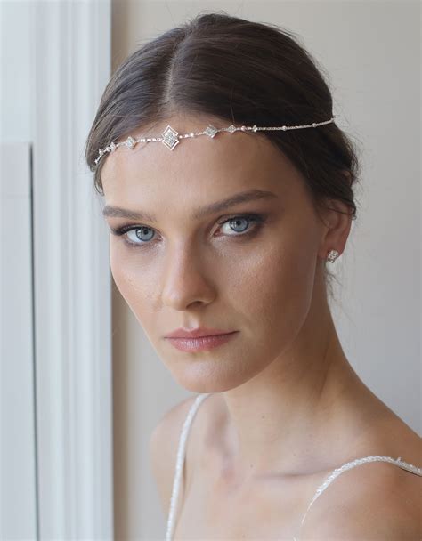 Boho Bridal Headband Bridal Head Chain Bridal Headpiece Etsy