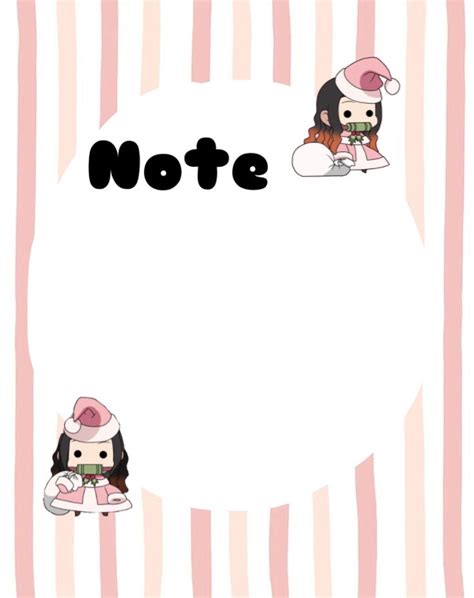 Notas Nezuko Notas Bonitas Imprimibles Notas Etiquetas Para Libr