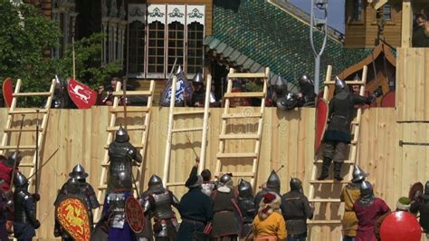 History Reenactment in Kolomenskoe in Moscow, Russia. Mongol Rule ...