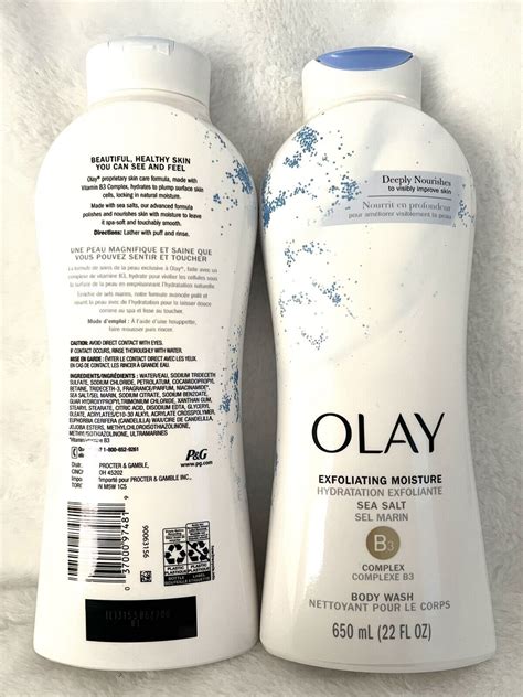 Olay Exfoliating Moisture Body Wash With Sea Salt B3 Complex 22 Fl Oz