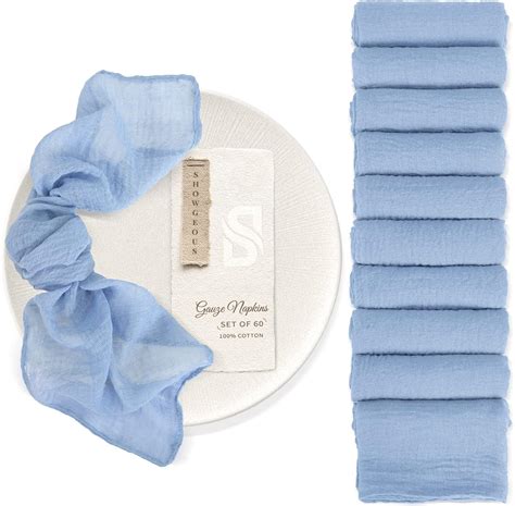 Amazon Showgeous Packs Cheesecloth Napkins X Dusty Blue