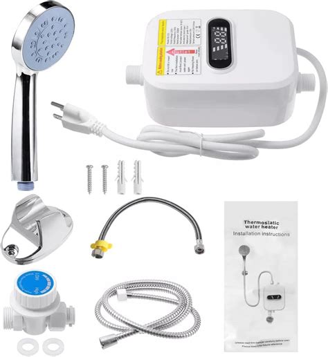 Instant Electric Bathroom Hot Water Heater W V Whole House With Shower Head Set Mini