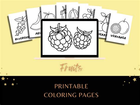 Fruits Coloring Printable Pages For Kids Toddler Preschool