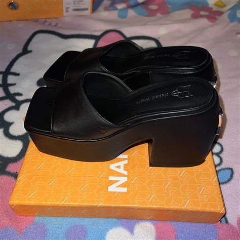 Naked Wolfe Fancy Black Heel Sandal Sold Out From Depop