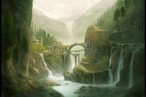 Rivendell Town Stock Illustrations – 14 Rivendell Town Stock ...