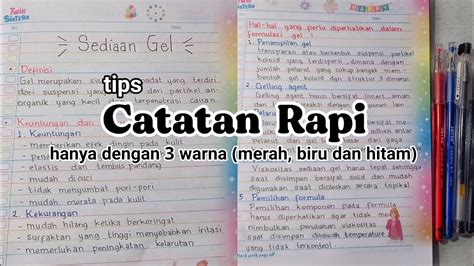 Cara Membuat Catatan Rapi Dan Simpel Youtube