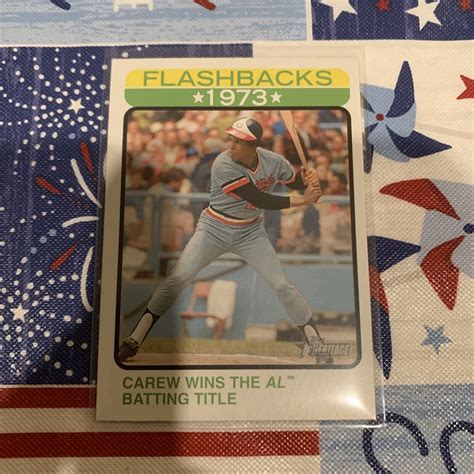 Rod Carew Topps Heritage Flashbacks Al Batting Title