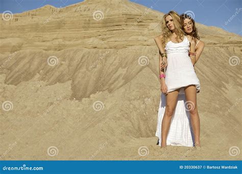 Two Girls Friends Blond And Brunette Stock Image Image Of Caucasian Brunette
