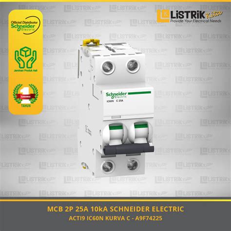 Jual Mcb Schneider Ic60n 2p 25a 6ka10ka C A9f74225 Jakarta Timur