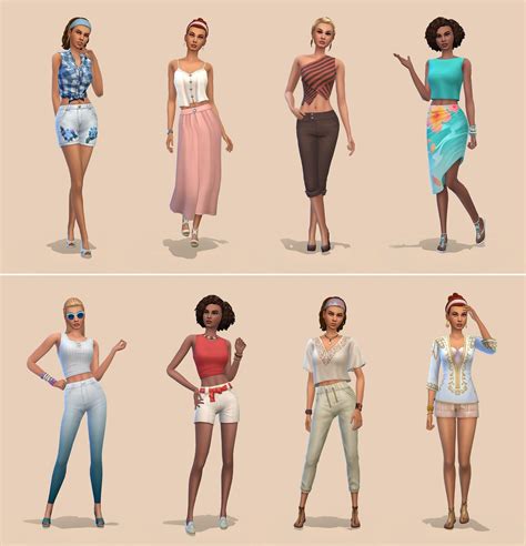 Netz à porter outfits ready to wear for your sims no CC required