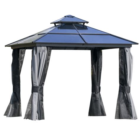 Myhomekeepers 10 Ft W X 10 Ft D Steel Patio Gazebo Wayfair