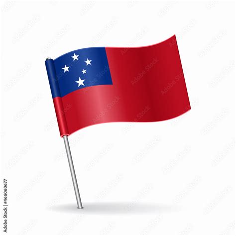 Samoan flag map pointer layout. Vector illustration. Stock Vector ...