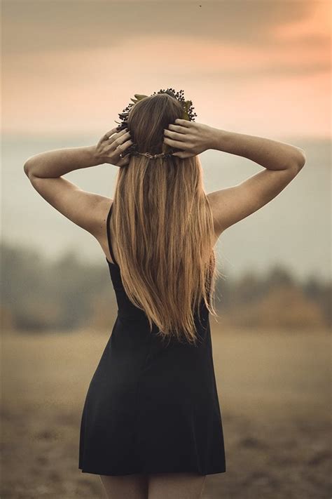 Woman Back View Photography Girl Wallpaper Skirt Blonde Iphone Dusk